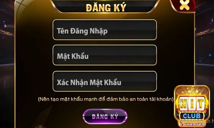 Khám phá chi tiết cách chơi Xì Dách online tại Hitclub 5 Điền thông tin và nhấn “đăng ký”